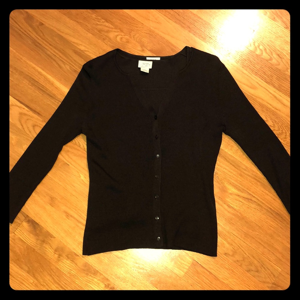 EUC LOFT silk cardigan and shell